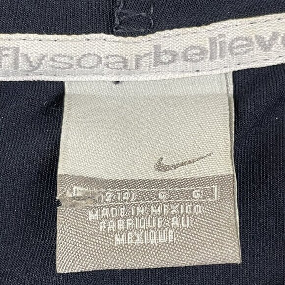 Nike Athletic Hooded Active Jacket Women’s L(12/14) Poly Stretch Run Sports Blue - Picture 6 of 11